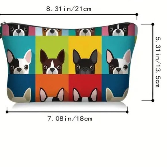 Cosmetic Bag Cat Kitty Makeup Clutch Zip Pouch Travel Organizer Cute Trendy - Picture 2 of 2